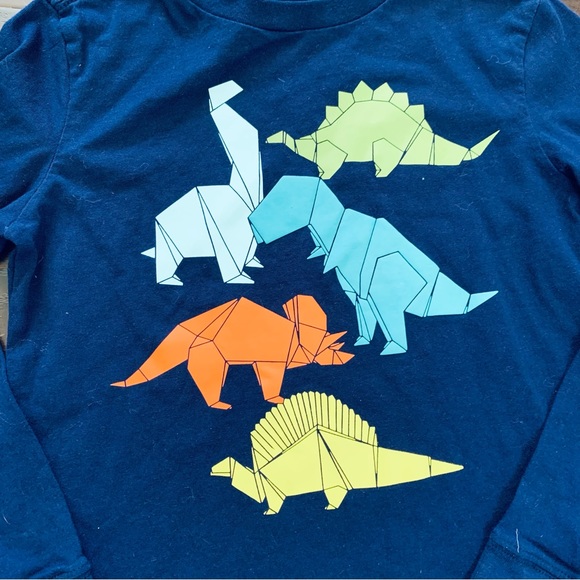 🌟 Rumi + Ryder Boys Multicolor Dinosaur Graphic Long Sleeve Top | Size: S (6-7) - Picture 2 of 4